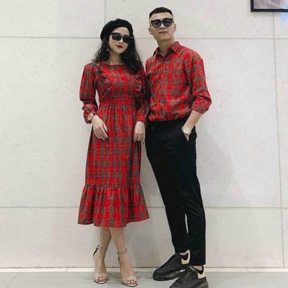 Đồ đôi nam nữ đẹp đi tiệc, đi chơi, đồ đôi đi biển, áo cặp áo đôi cao cấp chụp hình cưới: gồm áo sơ mi nam váy nữ couple