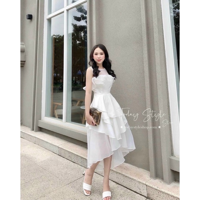 Đầm đuôi tôm 3 tầng