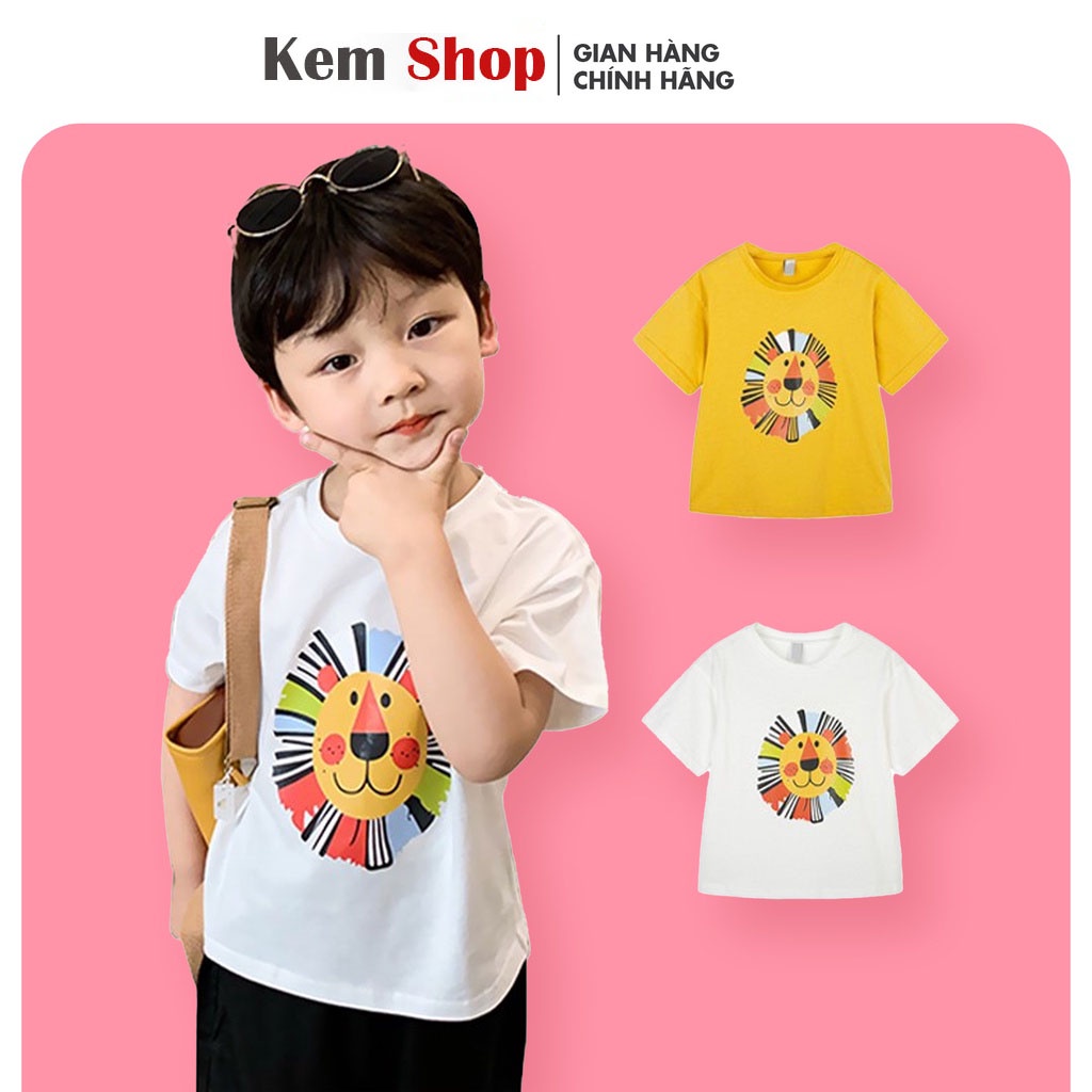Áo thun bé trai cộc tay Hàn Quốc xuất xịn, Áo phông trẻ em cotton Kem Shop 8 đến 22 kg