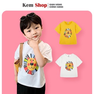 Áo thun bé trai cộc tay Hàn Quốc xuất xịn, Áo phông trẻ em cotton Kem Shop 8 đến 22 kg