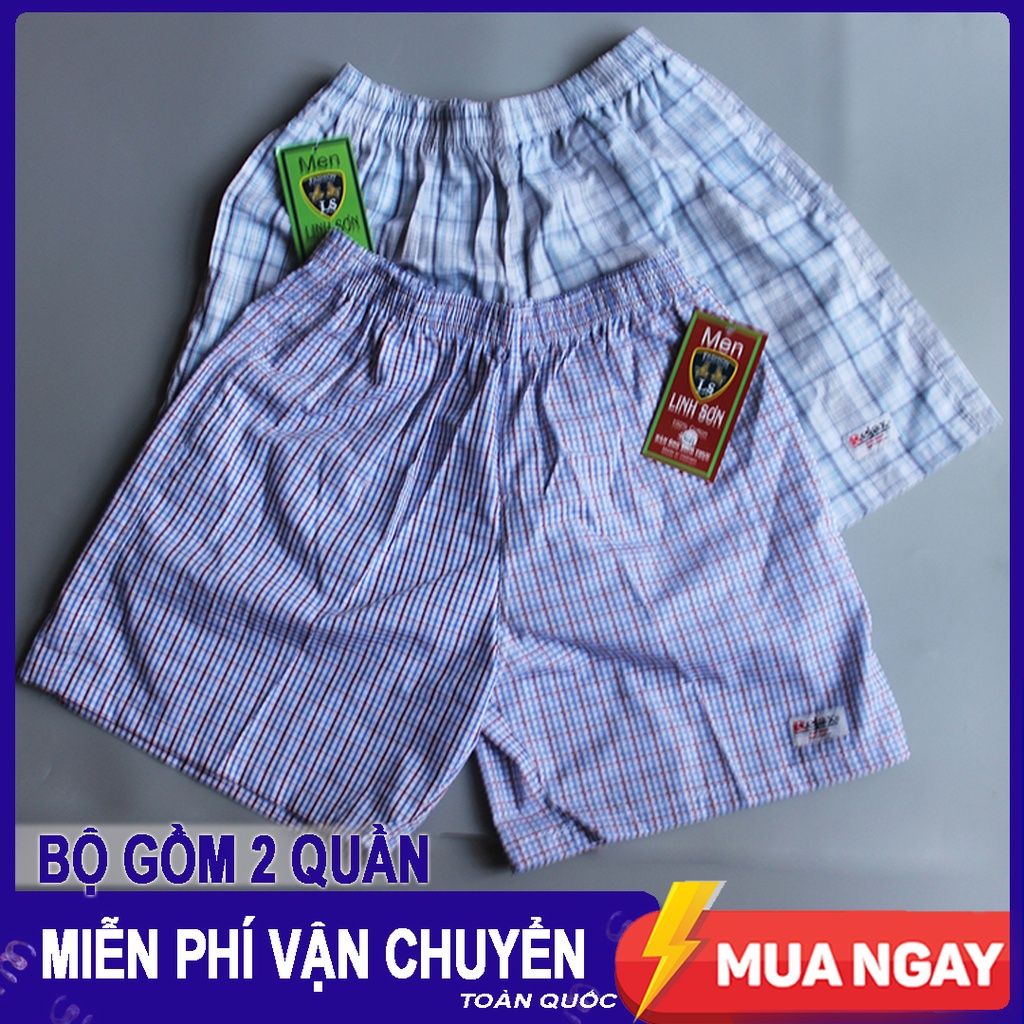 COMBO 2 Quần Đùi Nam Caro Có túi- Mặc nhà BM02