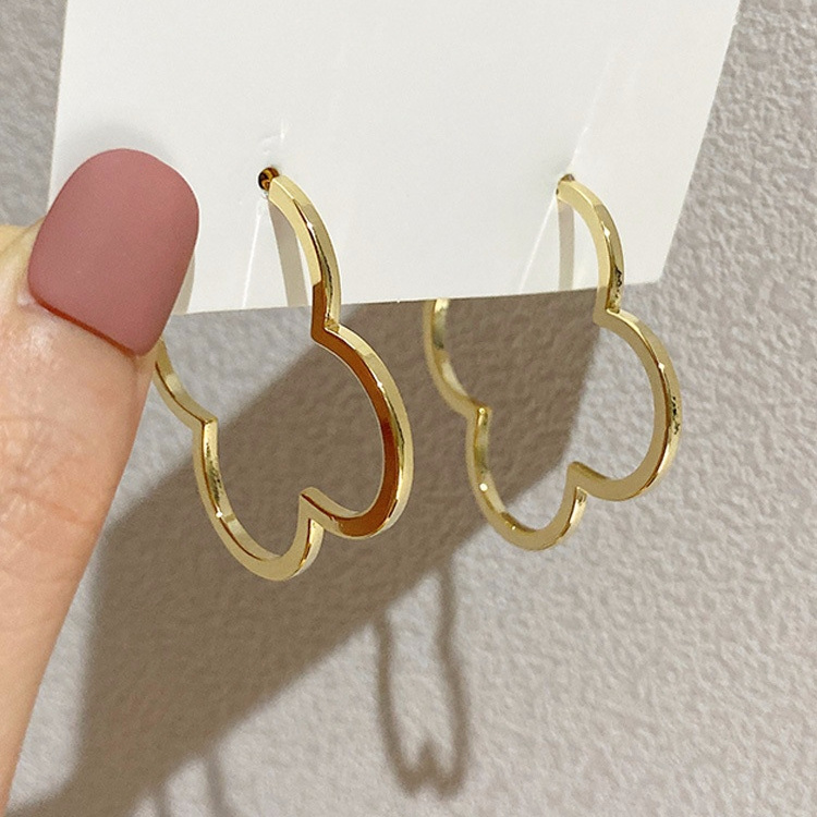 Khuyên Tai Hình Cỏ Ba Lá Phong Cách Hàn Quốc Thời Trang