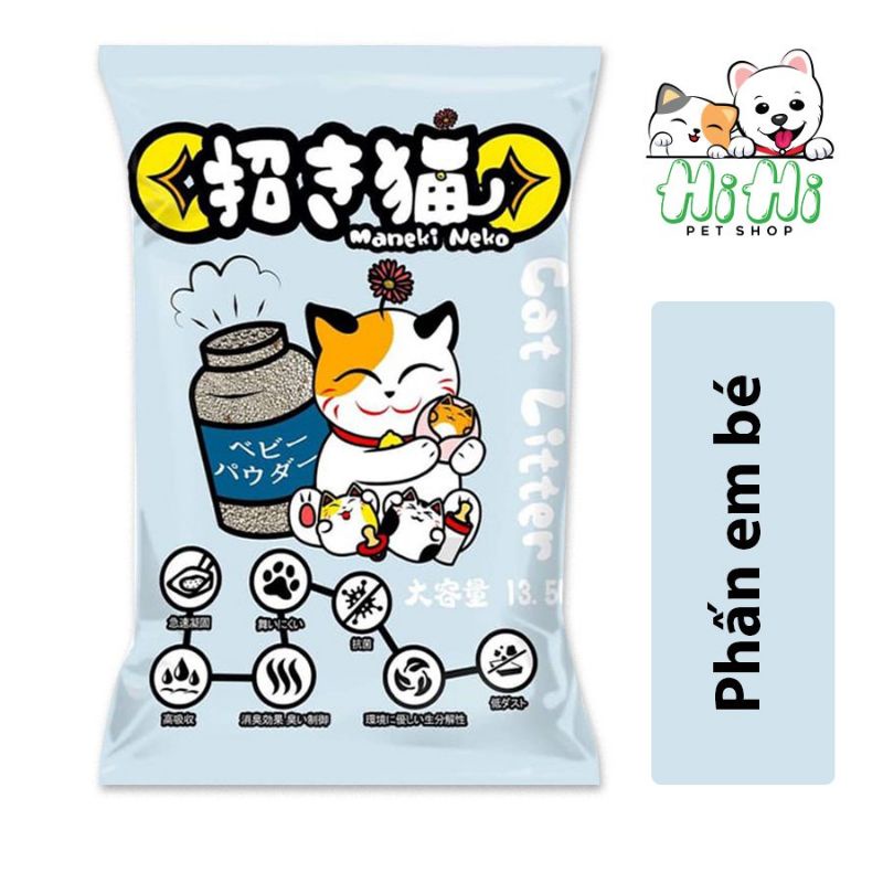 Cát vệ sinh cho mèo Maneki Neko 5 lít, thấm hút tốt, nhiều mùi hương
