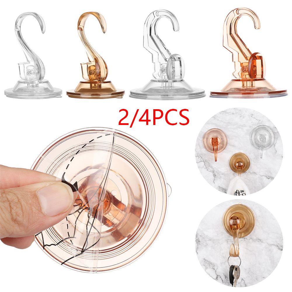 LEISURE Giá Treo Đồ Dùng Nhà Bếp / Tắm Trong Suốt Có Giác Hút Tiện Dụng