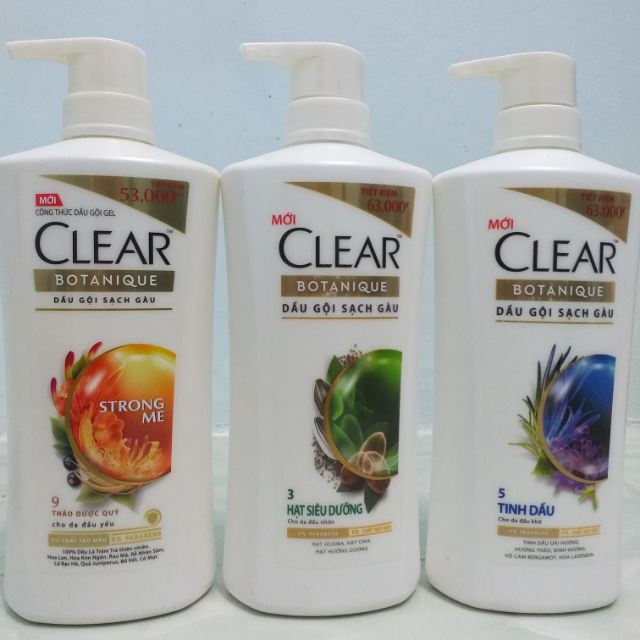 Dầu gội trị gàu Clear Botanique thảo dược 630g