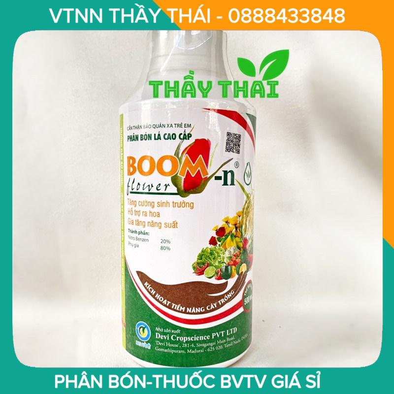 Boom flower 500ml, phân bón lá, tăng tỉ lệ ra hoa, Boom Flower-n dùng cho lúa, dưa hấu, cam
