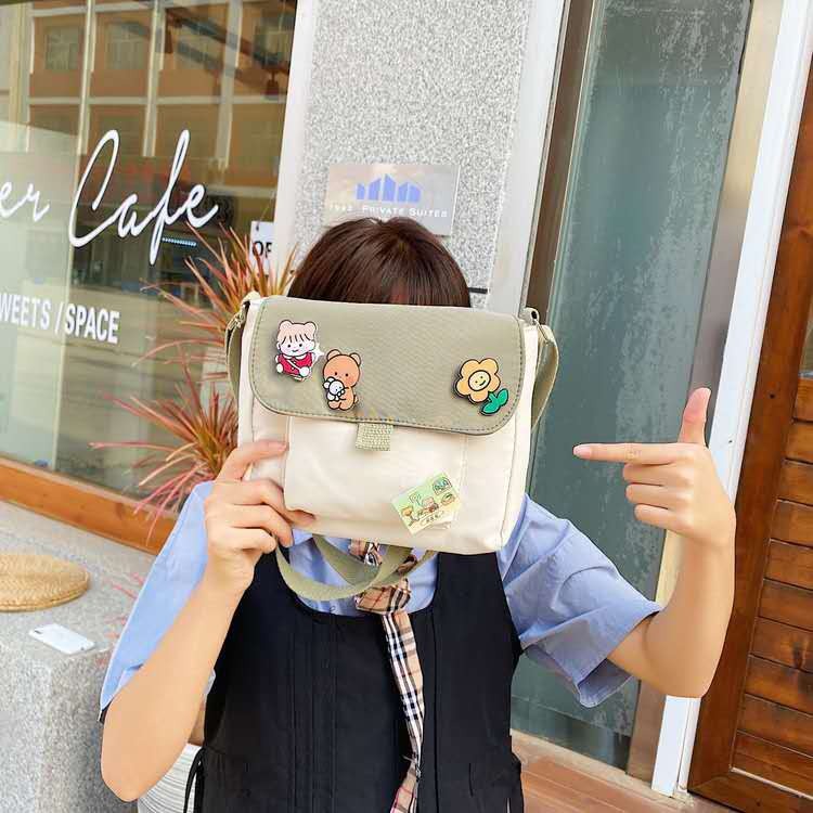 Túi Đeo Chéo Vai Cỡ Nhỏ Màu Sắc Tương Phản Thời Trang Cho Nữ