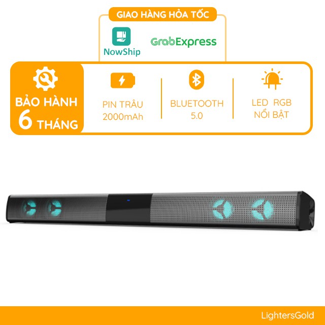 Loa Thanh Soundbar Bluetooth 5.0 Gắn Tường BS-28E Có Đèn Led RGB Dùng Cho Tivi Máy Vi Tính PC Laptop Loa Công Suất Lớn