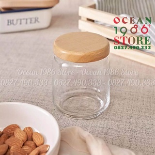 Bộ 6 Lọ Thủy Tinh Pop Jar Nắp Gỗ Ocean – B02517 – 500ml
