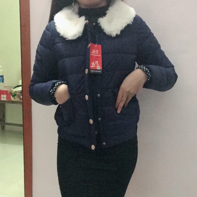 Áo phao cổ lông