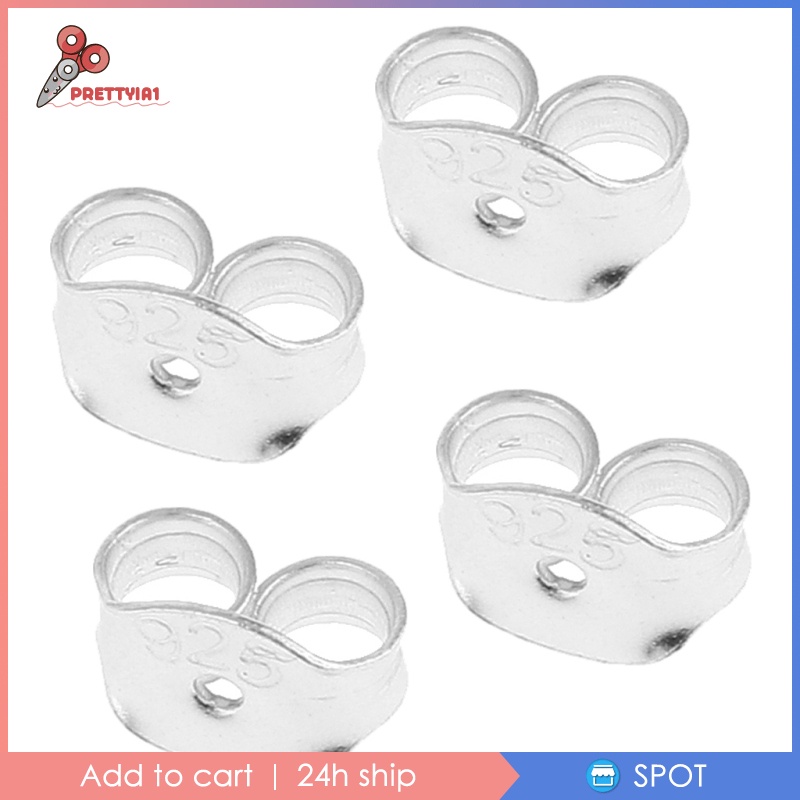 [Prettyia1] Set 4 Bông Tai Bằng Bạc Sterling 925 An Toàn
