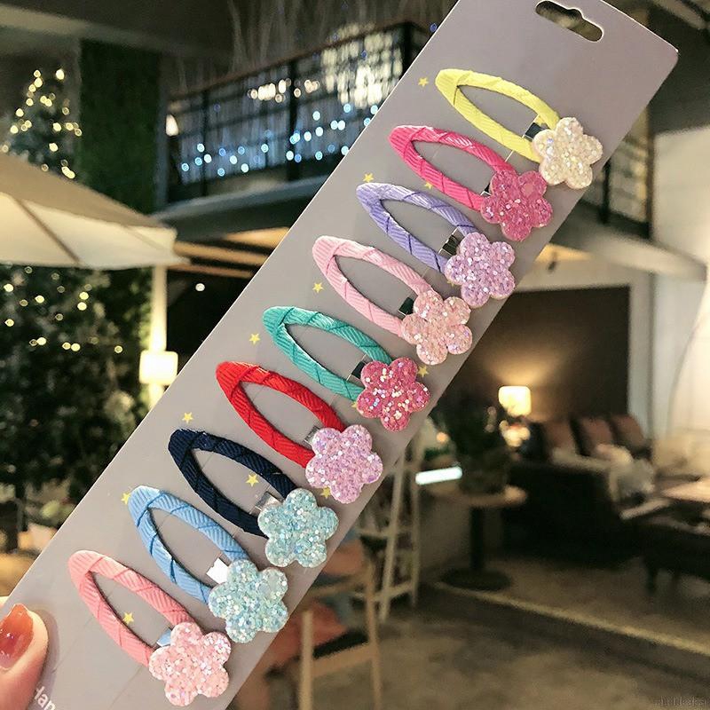 Set 10 Kẹp Tóc Hình Trái Cây Nhiều Màu Cho Bé Gái
