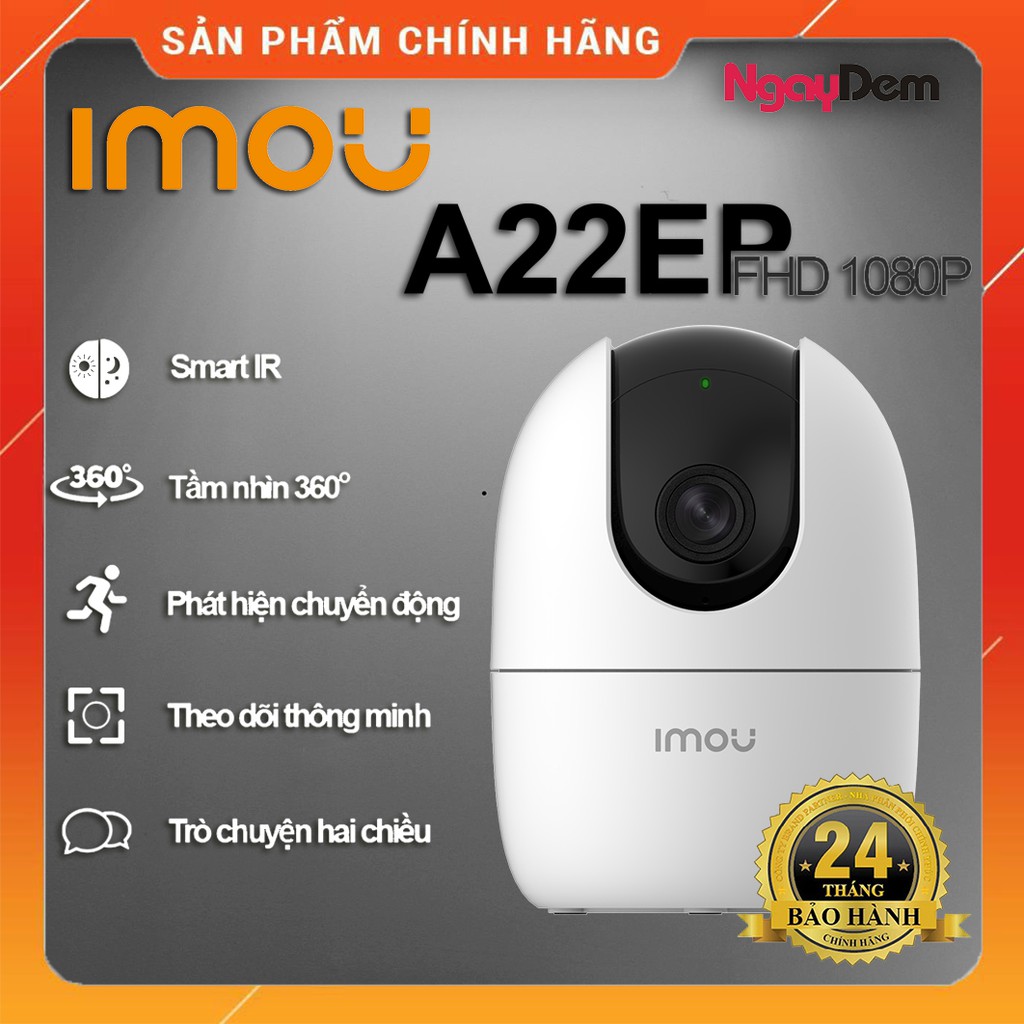 Camera Wifi Ngoài Trời IMOU A22EP 2MP/ Full HD 1080P-Camera Giám Sát Gia Đình Dahua Xoay 360 - NGAYDEM.VN