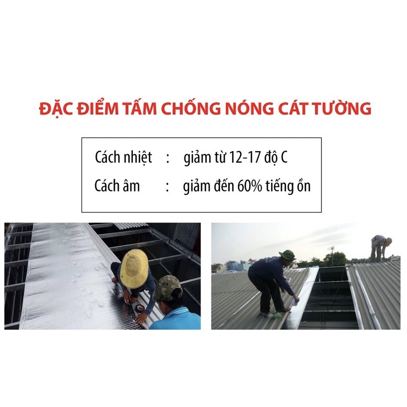 tấm cách nhiệt mái tôn 2 mặt bạc túi khí giữa chống nóng cách nhiệt đa năng