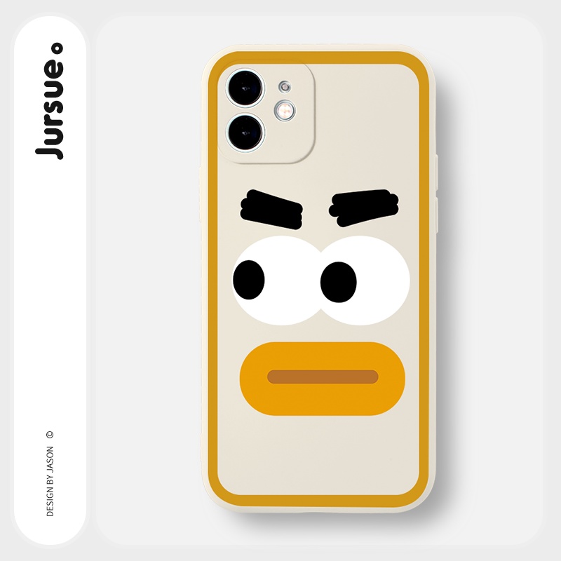 Ốp lưng JURSUE mềm hình cặp đôi dễ thương đẹp cho iPhone 13 12 11 Pro Max SE 2020 X XR XS ip 8 7 6 6S Plus kute Y328
