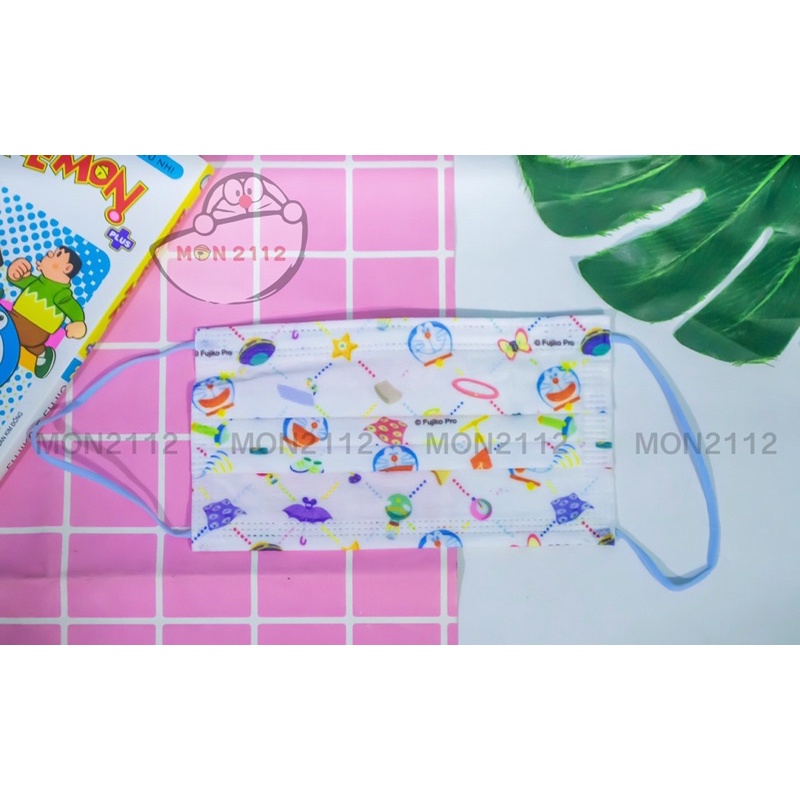 Set 10 Khẩu trang y tế 3D Doraemon Doremon hoạt hình dễ thương