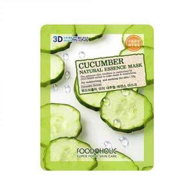 Mặt nạ 3D dưỡng da tinh chất dưa leo FoodAHolic Cucumber Mask 23g