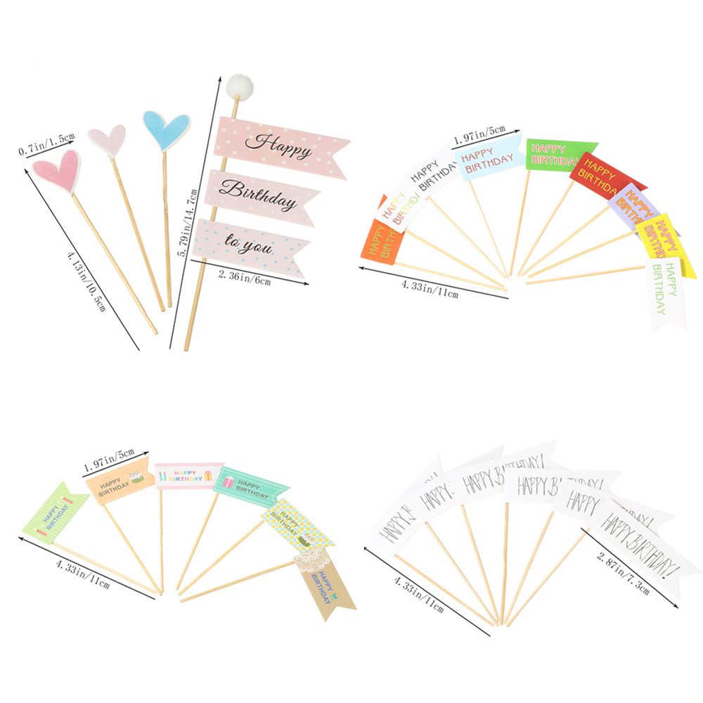 CONOPERY 1 Bộ que cắm trang trí bánh kem nhiều màu sắc dành cho trẻ em