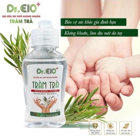 GEL RỬA TAY KHÔ KHÁNG KHUẨN TRÀM TRÀ DR.ELO –GIÚP LÀM SẠCH DA, KHÁNG KHUẨN , LÀM DỊU MÁT DA (90ML)