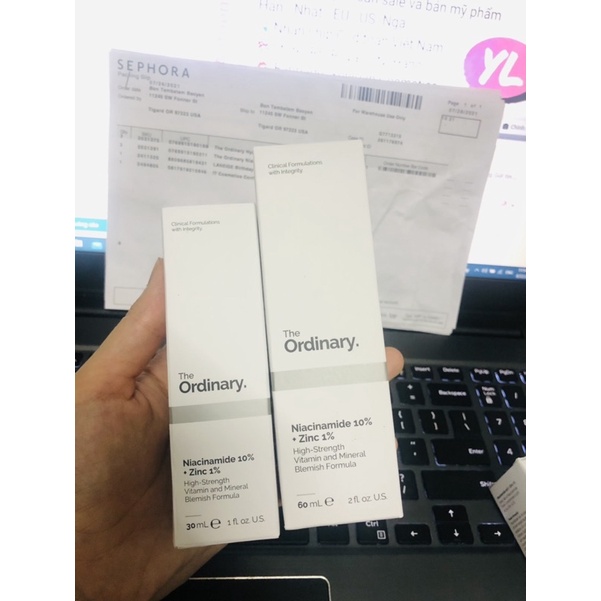 - Niacinamide 10% + Zinc 1% tinh chất ngừa mụn thâm The Ordinary