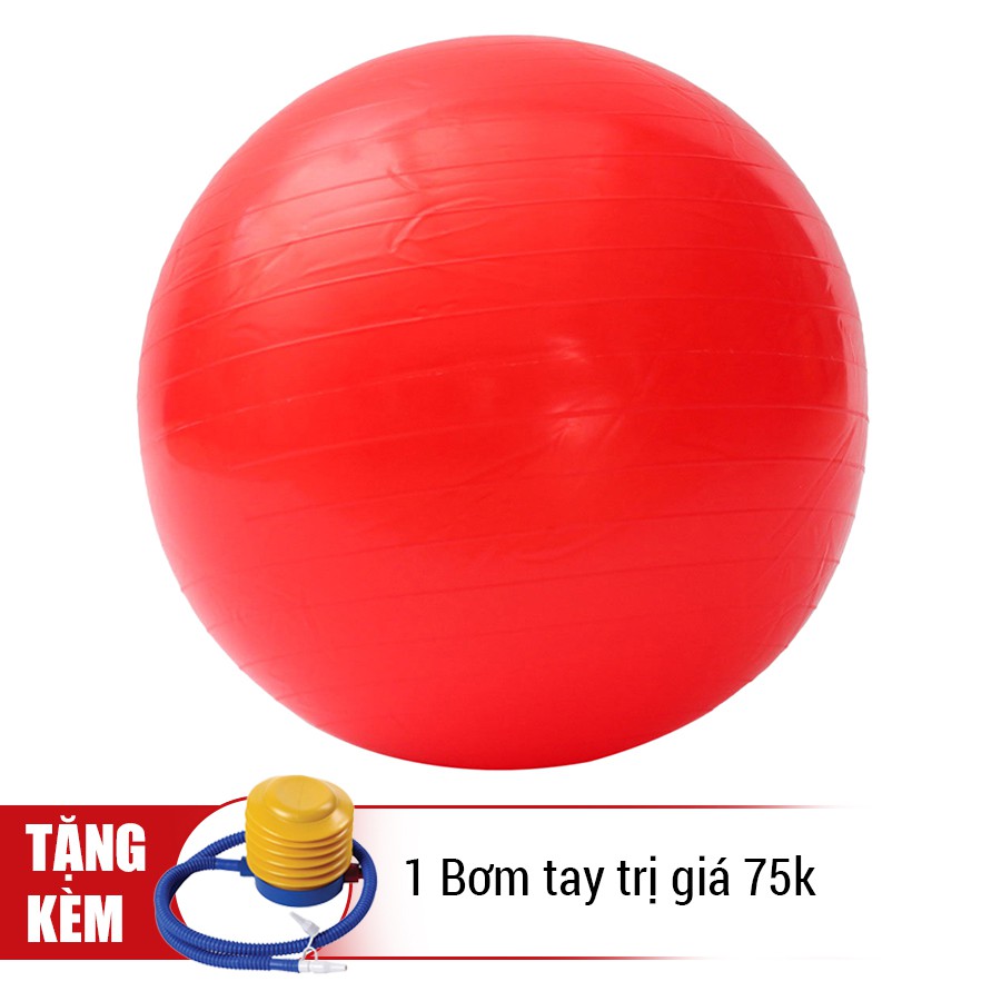 [Mã BMINC50 giảm 50K đơn 99K] Bóng Yoga Trơn 65cm Loại Dày ( Tặng Bơm Và van chặn khí) FEIERDUN-BT65