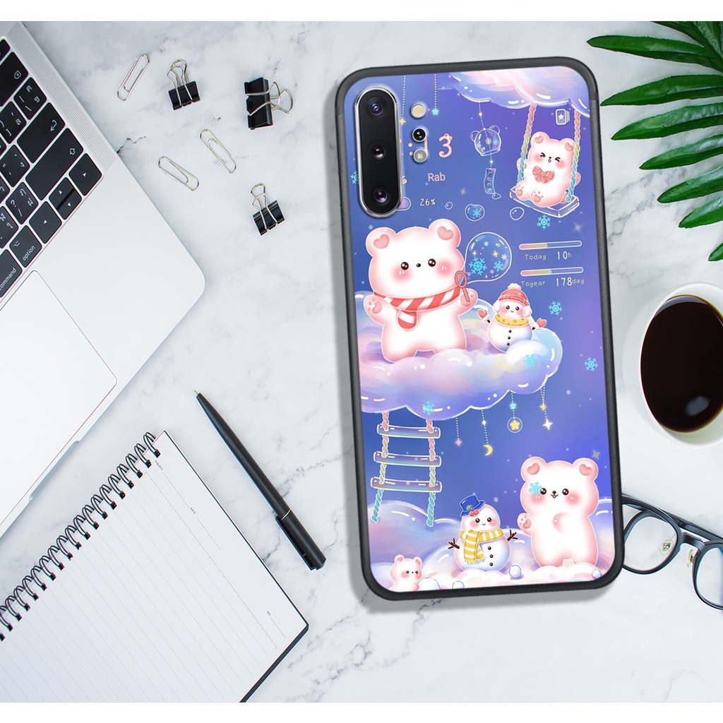 ỐP LƯNG SAMSUNG NOTE 8 - NOTE 9 - NOTE 10 - NOTE 10 PLUS , IN HÌNH GẤU NÂU CHOCOLATE ĐÁNG YÊU.