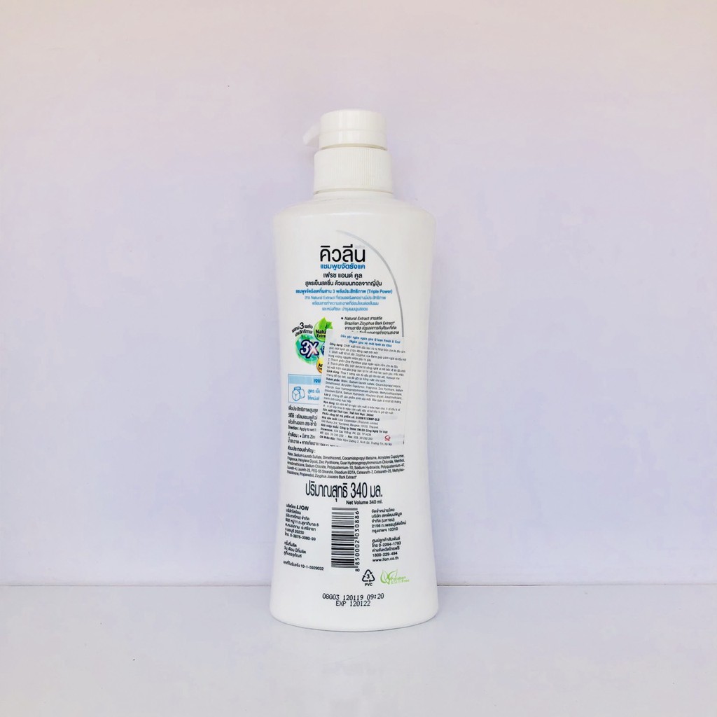 Dầu gội ngăn ngừa gàu Q'LEAN Fress &amp; Cool (340ml)
