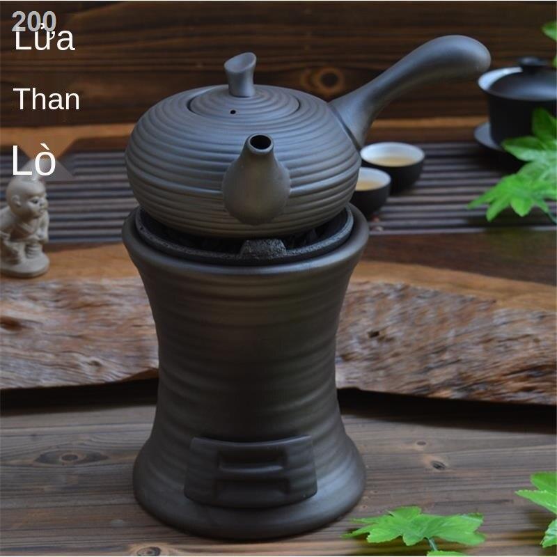 【hàng mới】Bếp trà bằng đất sét màu tím gốm, không khí, bùn đỏ, than, Kung Fu, Ấm đun nước, Bộ than cách nhiệt