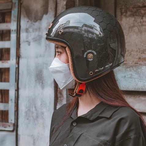 Mũ bảo hiểm 3/4 Bulldog Heli Carbon siêu nhẹ chỉ 650gr - BIKER.176 - Mũ bảo hiểm chính hãng Vũng Tàu