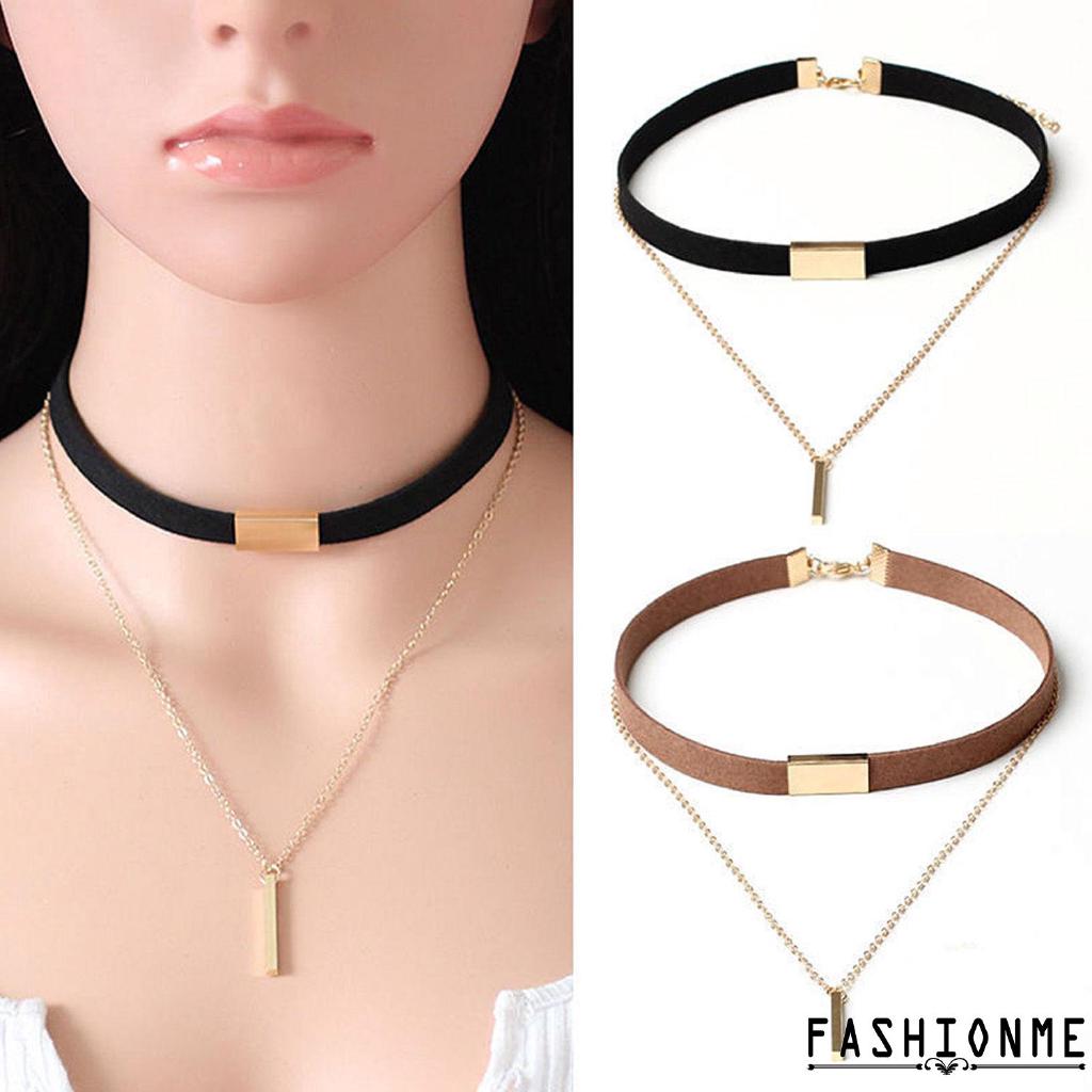 Vòng cổ choker mạ vàng thời trang