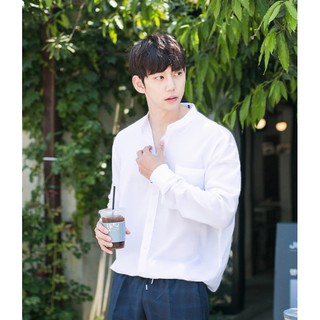 Sơ mi Cổ trụ Style Hàn Quốc Unisex