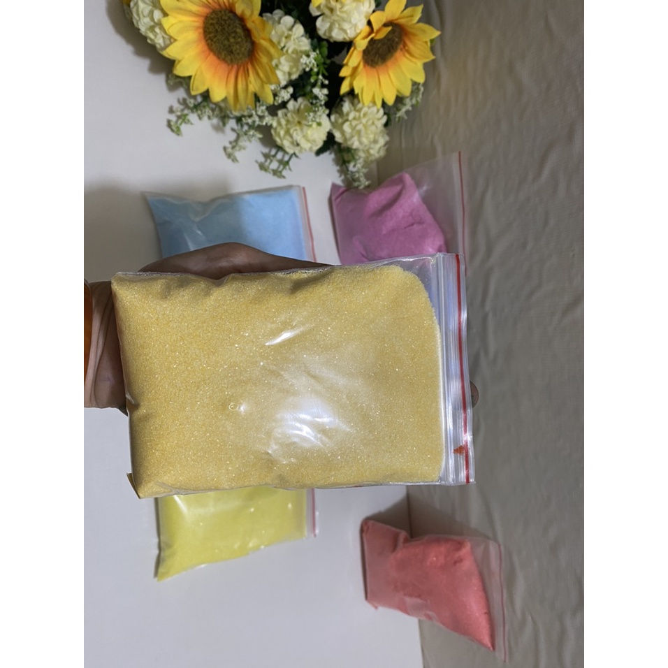 Cát màu an toàn cho bé làm thủ công, chơi bàn ánh sáng, chơi tranh cát gói 300gr