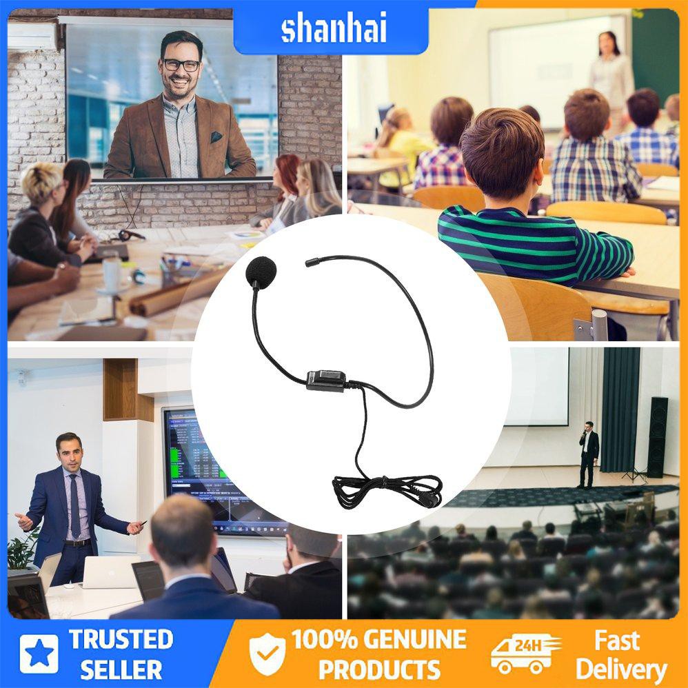 Tai nghe có dây giọng hát đầu tiên Micrô microfono cho loa khuếch đại giọng nói | BigBuy360 - bigbuy360.vn