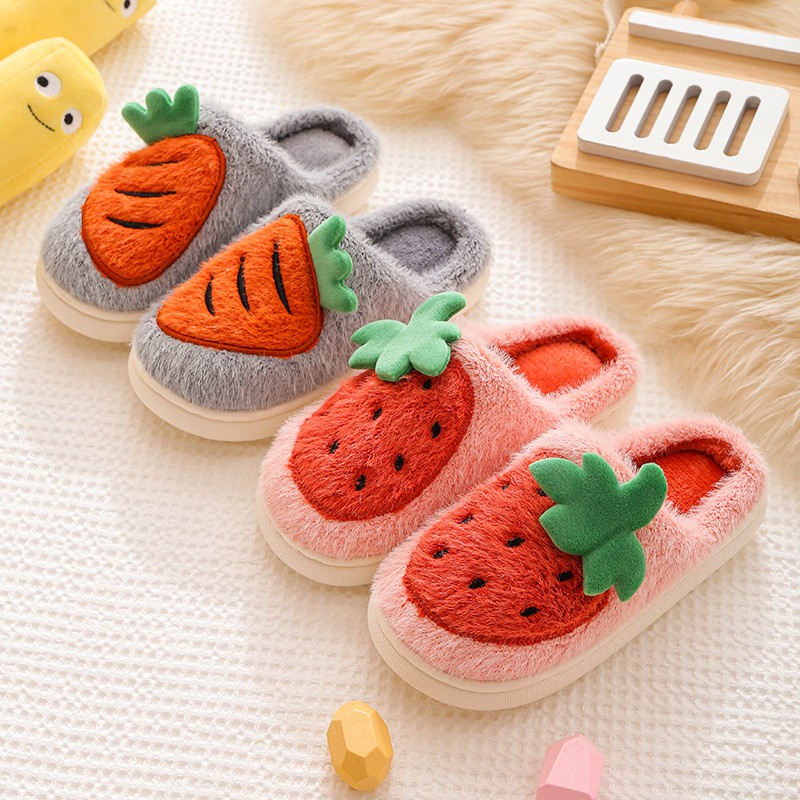 XẢ KHO : Dép Bông Đi Trong Nhà Cho Bé Hình Trái Cây Dễ Thương - Mẫu 03