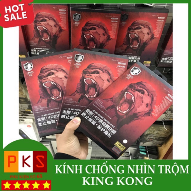 Kính Cường Lực Chống Nhìn Trộm KingKong WK đủ mã iPhone