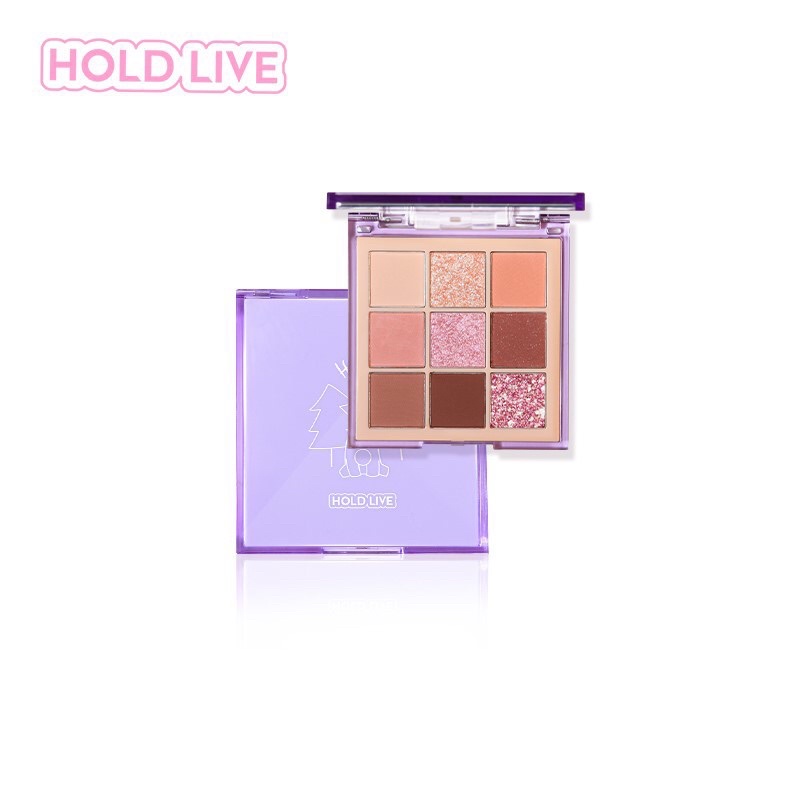 HOLDLIVE Bảng mắt Maddie Bear Mist Eyeshadow Palette - Bảng 9 ô màu Holdlive gấu tím