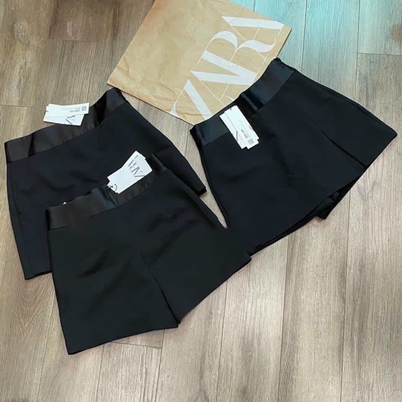 Quần váy nữ xẻ Zara xuất dư new 2022, quần giả váy dáng ngắn chất vải umi đẹp thời trang cá tính basic dễ phối đồ