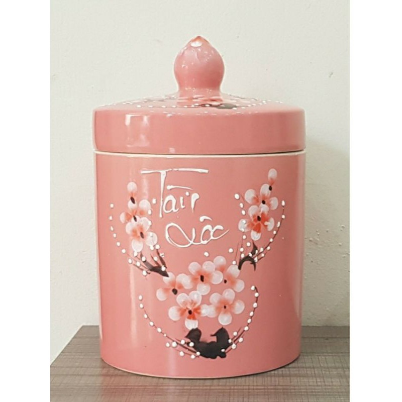 Vại muối dưa cà tài lộc sứ Bát Tràng