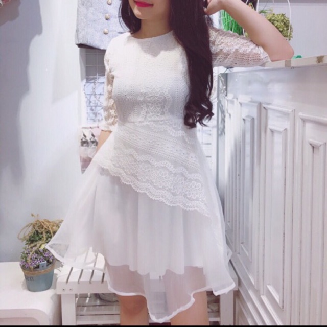 VÁY REN XOÈ PHA LƯỚI CHÉO VẠT