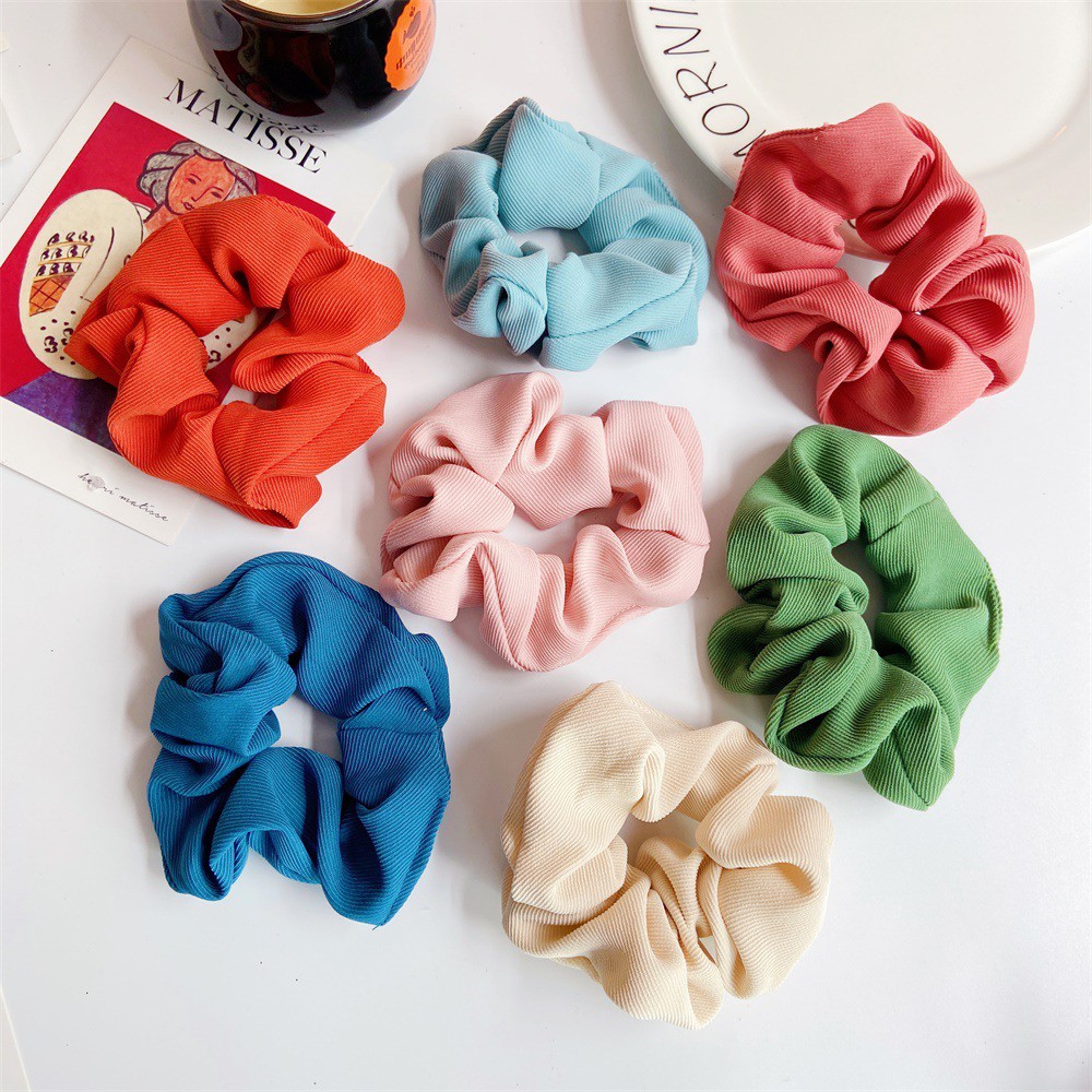 Dây Buộc Tóc Họa Tiết Kẻ Sọc Thời Trang Đơn Giản Phong Cách Retro