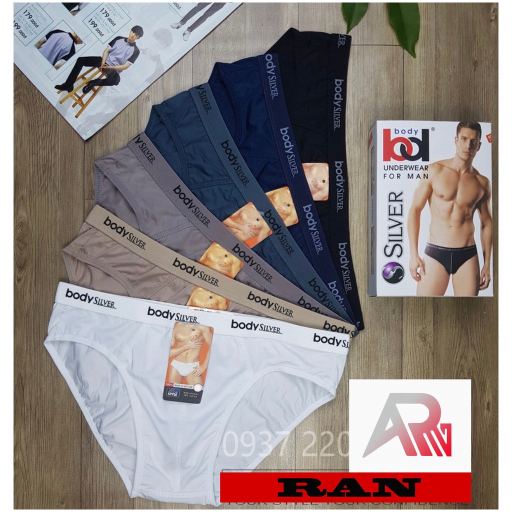 Quần lót nam thun lạnh pha lụa siêu mát - quần sịp BODY Silver 705 , xịp chuẩn hang chính hãng