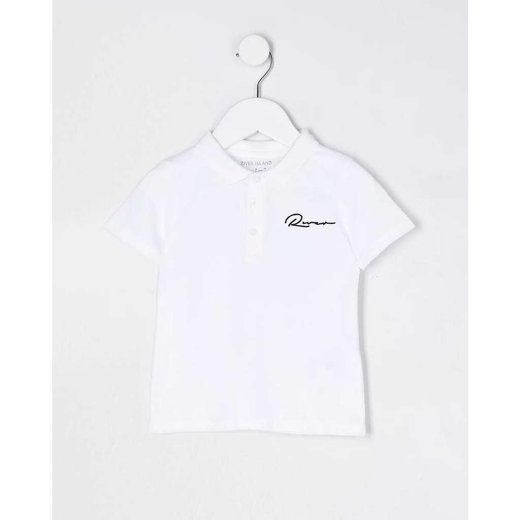 (hàng auth) áo polo trắng River săn sale giá tốt sz 12-18M đến 4-5Y