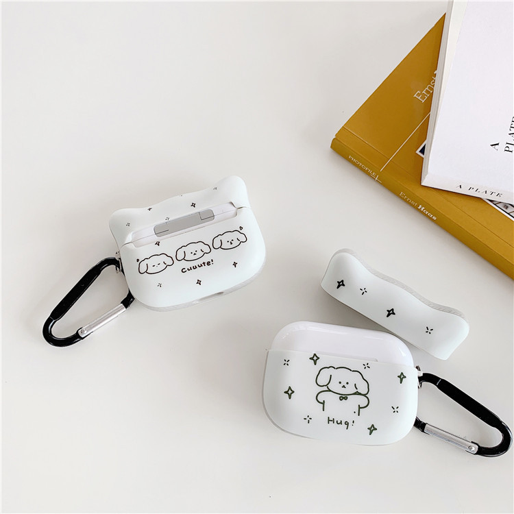 Vỏ Đựng Bảo Vệ Hộp Sạc Tai Nghe Airpods 1 / 2 Hình Chú Cún Xinh Xắn