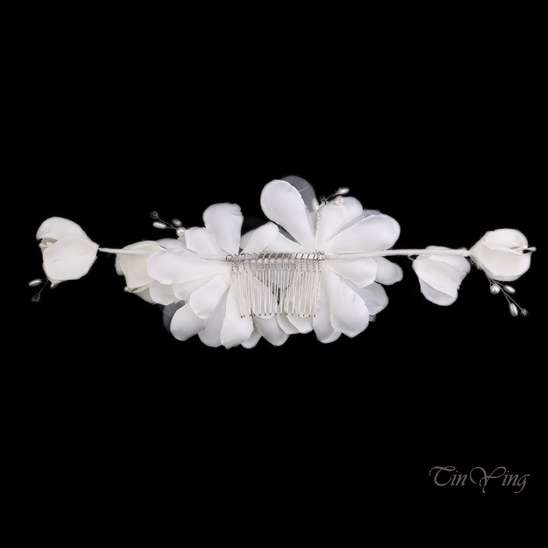 Vòng hoa đội đầu GETNOIVAS đính ngọc trai xinh xắn cho cô dâu