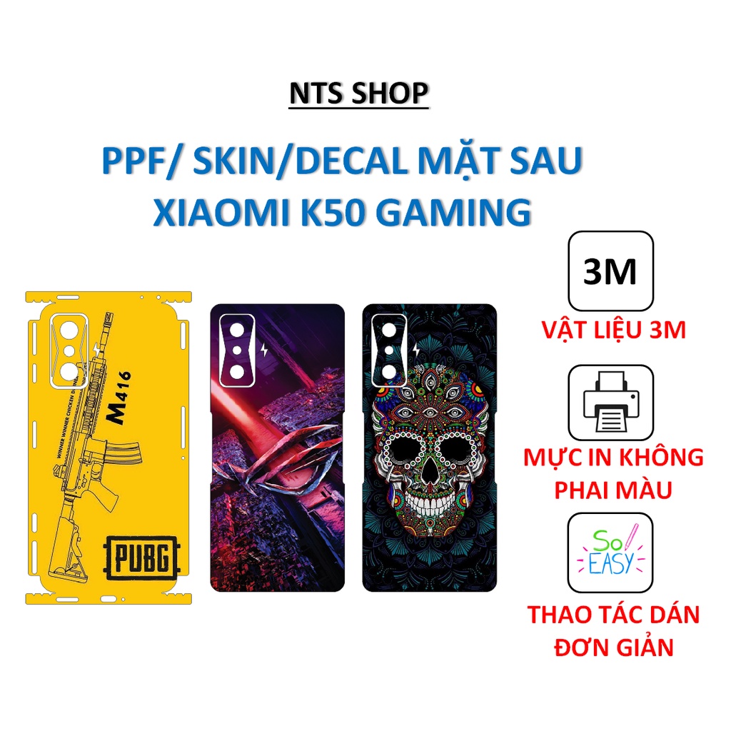Dán Skin 3M trang trí  Xiaomi POCO F4 GT/ K50 Gaming