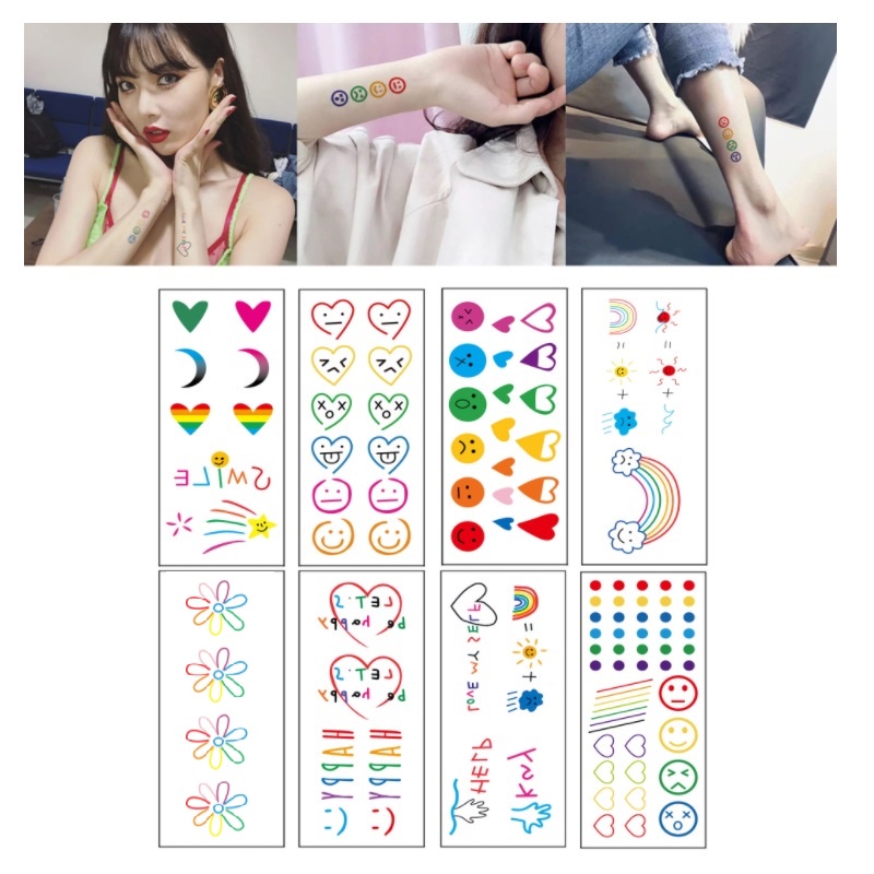 Miếng Dán Trang Trí Màu Sắc Dễ Thương Dùng Một Lần Chống Thấm Nước