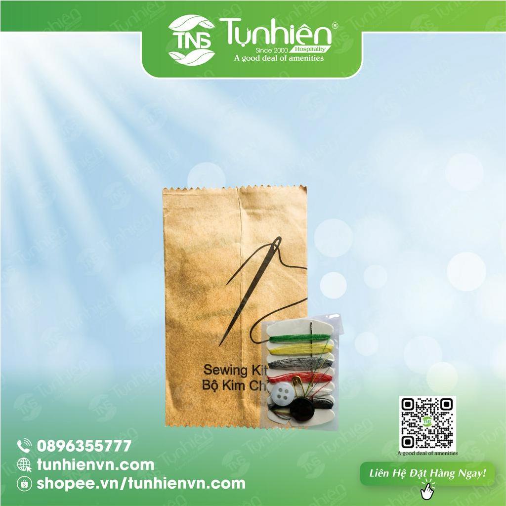 Combo 100 bộ đồ dùng khách sạn thân thiện môi trường với bao bì giấy Kraft vàng