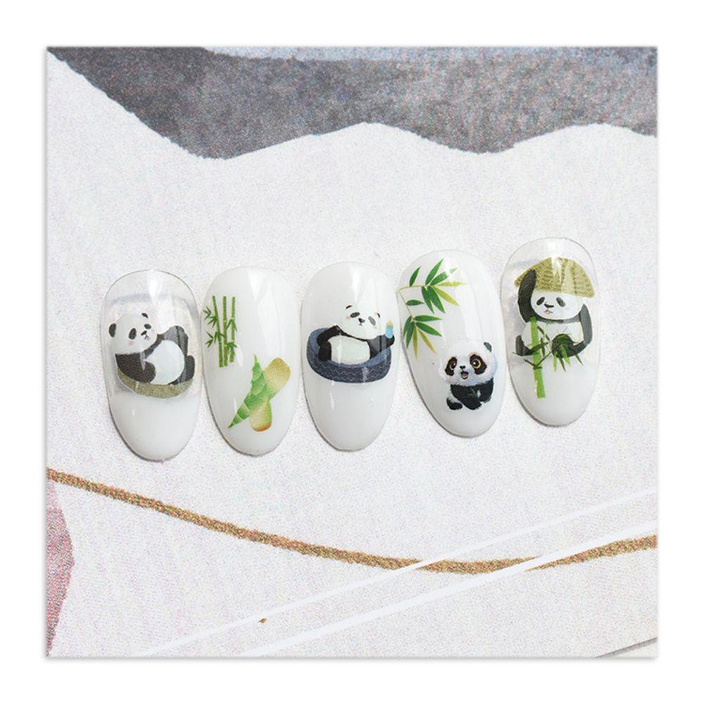 MOCHO Miếng Dán Trang Trí Móng Tay 3D Hình Gấu Trúc Chống Nước