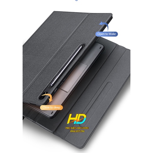 Bao Da Samsung Tab S7 FE, S7/ S7 Plus, S8/S8 Plus, S6 Lite,S6 Lite 2022 Kèm Bàn Phím Có Di Chuột TouchPad Hãng Dux Ducis