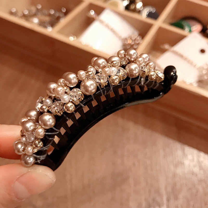 Kẹp Tóc Co Giãn Đính Ngọc Trai Thời Trang Hàn Quốc